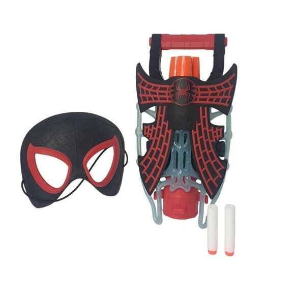 Marvel Spider-Man Web Bolt Nerf Blaster and Miles Morales Mask Bundle - Picture 2 of 6